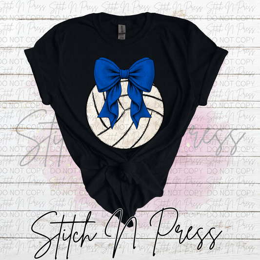 Volleyball Blue Bow