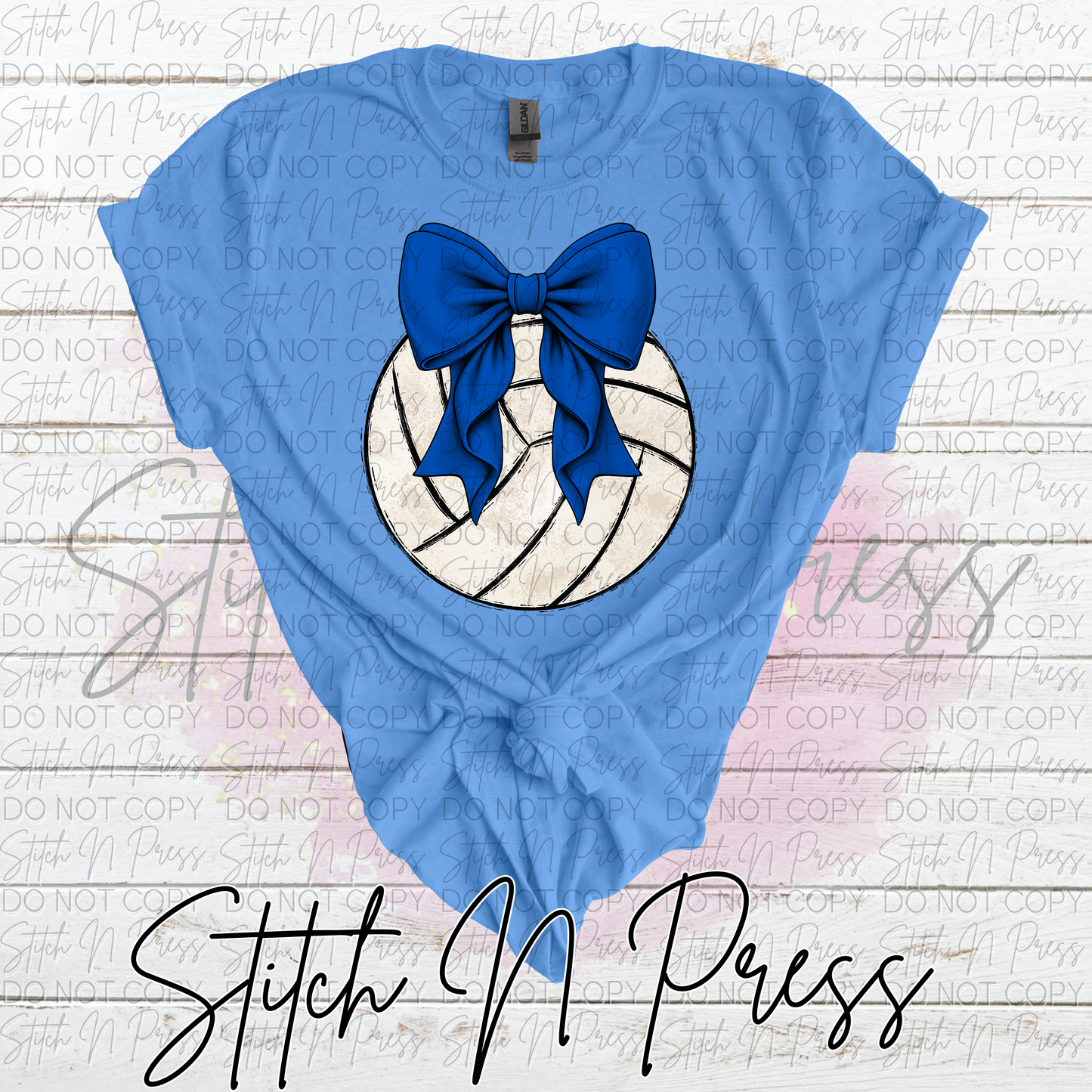 Volleyball Blue Bow