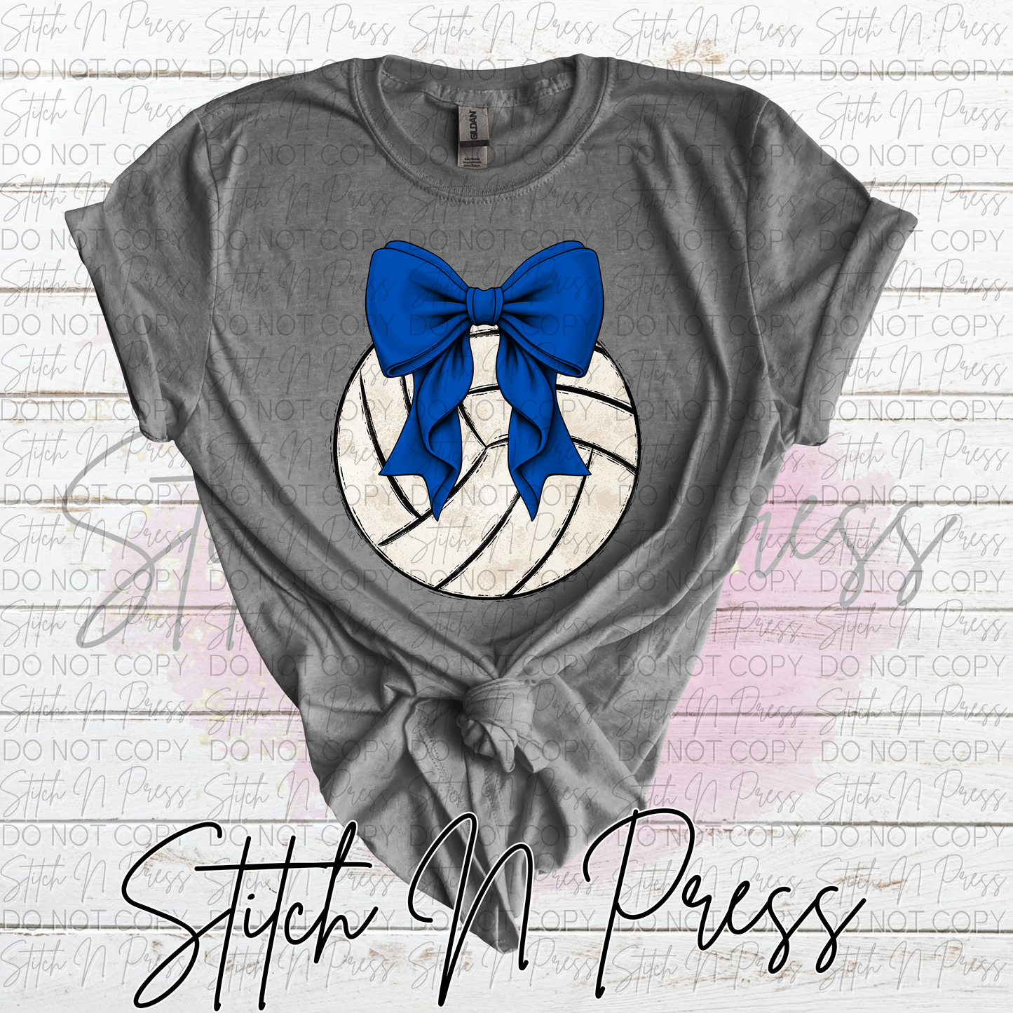Volleyball Blue Bow