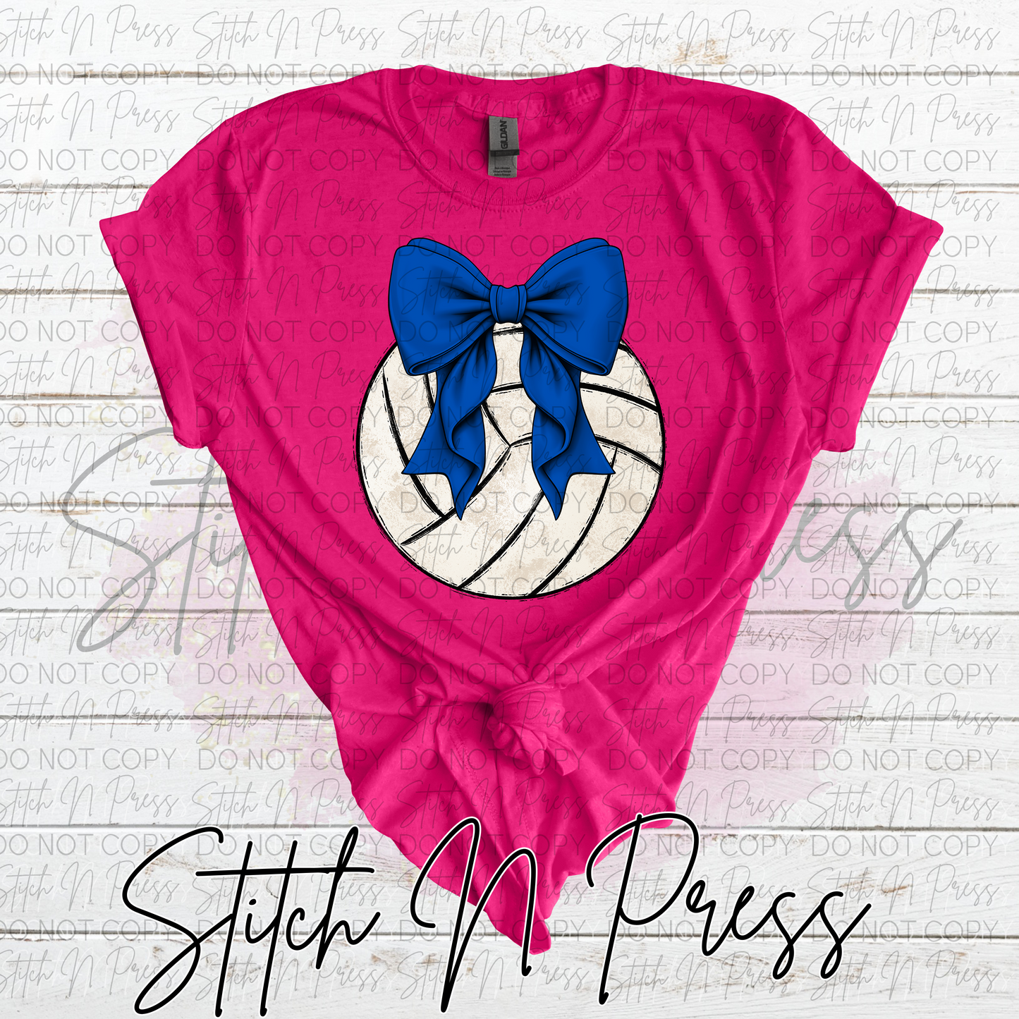 Volleyball Blue Bow