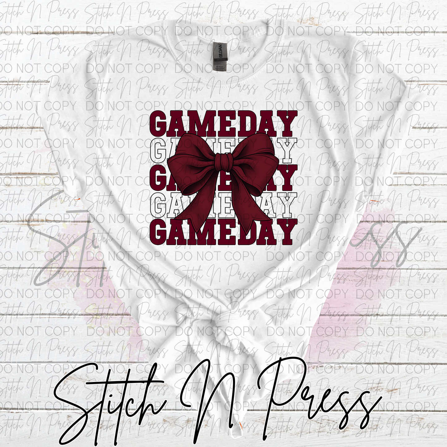 Gameday Maroon Bow